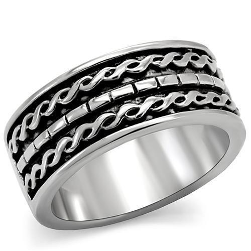 JCE158 High polished (no plating) Stainless Steel Ring with No Stone